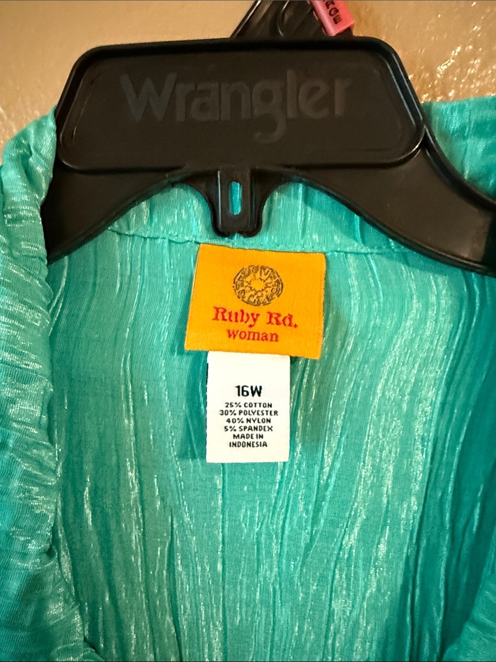 Ruby Rd. Teal Crinkle Zip-Front Jacket - Picture 2 of 7